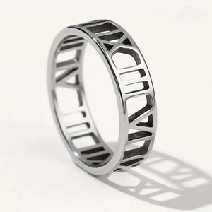 18 KT Gold Over Titanium Roman Ring